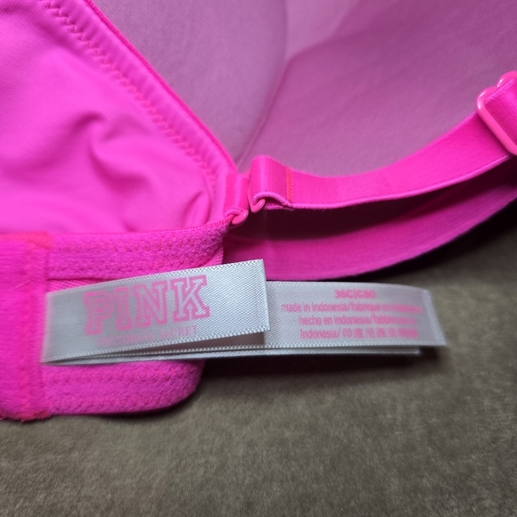 Victoria Secret PINK Bling Wear Everywhere Super Push Up Bra Size 36C - Picture 7 of 11